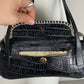 Borsa vintage in pelle effetto cocco