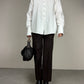 Camicia in cotone con colletto geometrico
