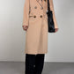 Cappotto vintage a doppiopetto in lana cashmere e angora