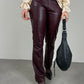 Borgogna leather pants