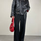 Chiodo vintage in vera pelle