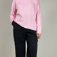 Maglione in pura lana merino extrafine color rosa