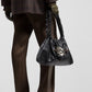 Borsa in vera pelle con farfalla in metallo rimovibile