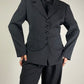 Blazer vintage in misto lana gessato