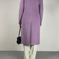 Cappotto in beaver di lana, cashmere e angora color glicine
