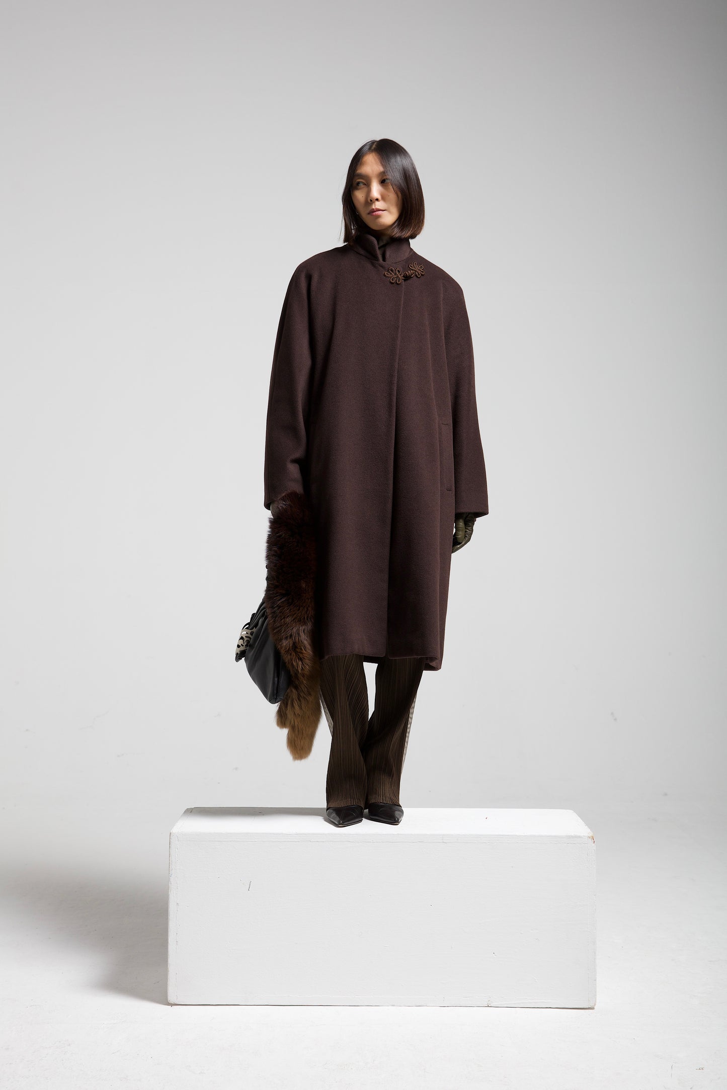Cappotto vintage in lana, angora e cashmere