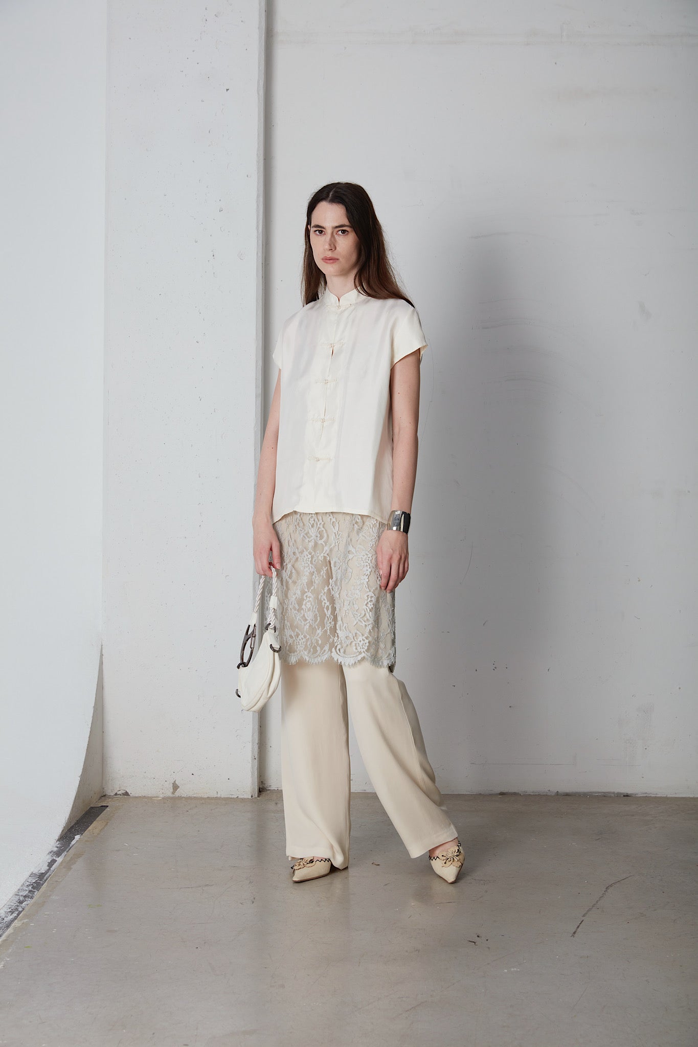 Blusa Ralph Lauren stile asiatico in pura seta