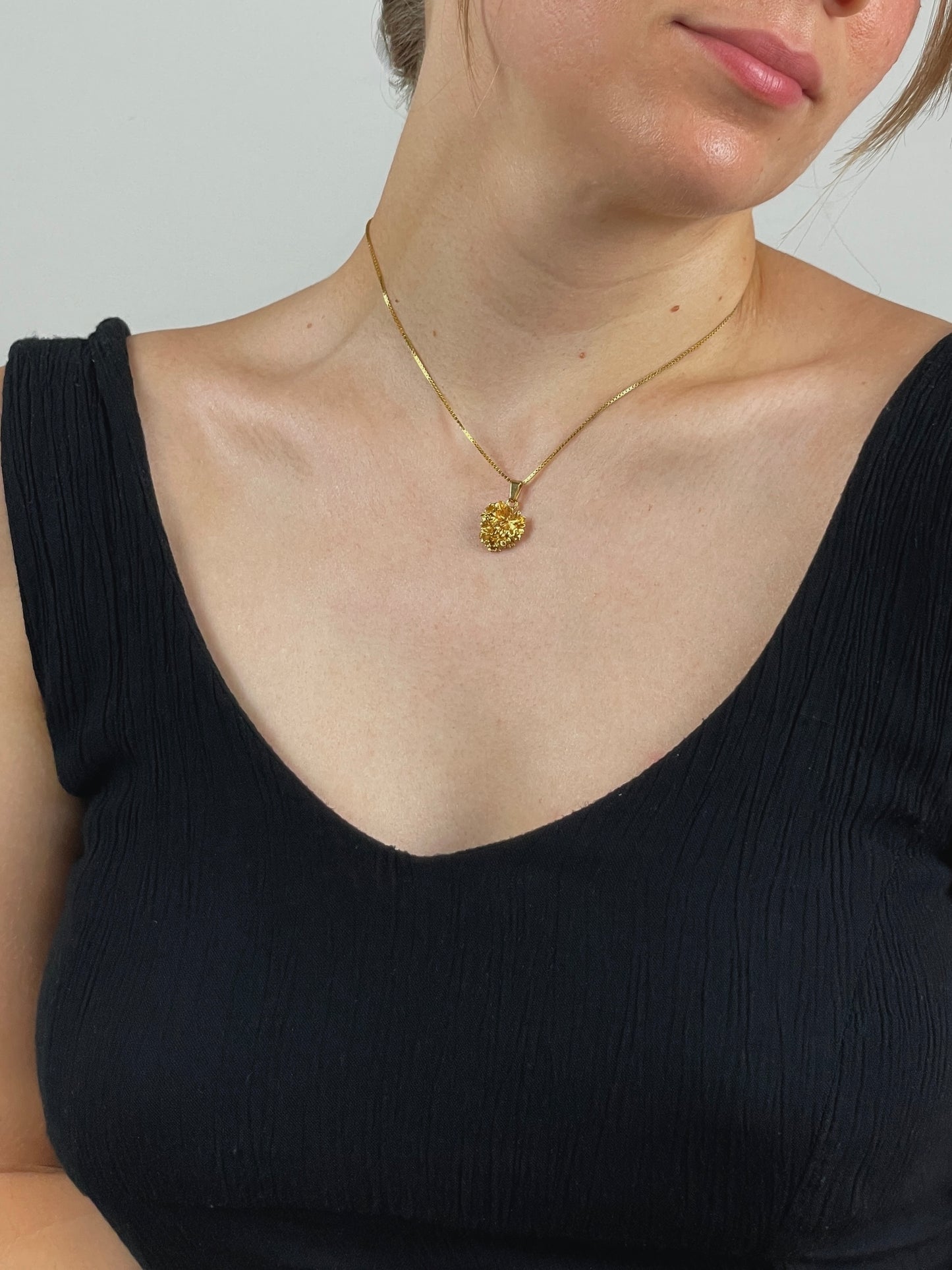 Collana con vera foglia ricoperta in argento 925