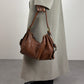 Borsa in vera pelle color cuoio