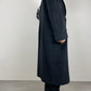 Cappotto lungo in pura lana color grigio
