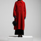 Cappotto rosso in 100% alpaca