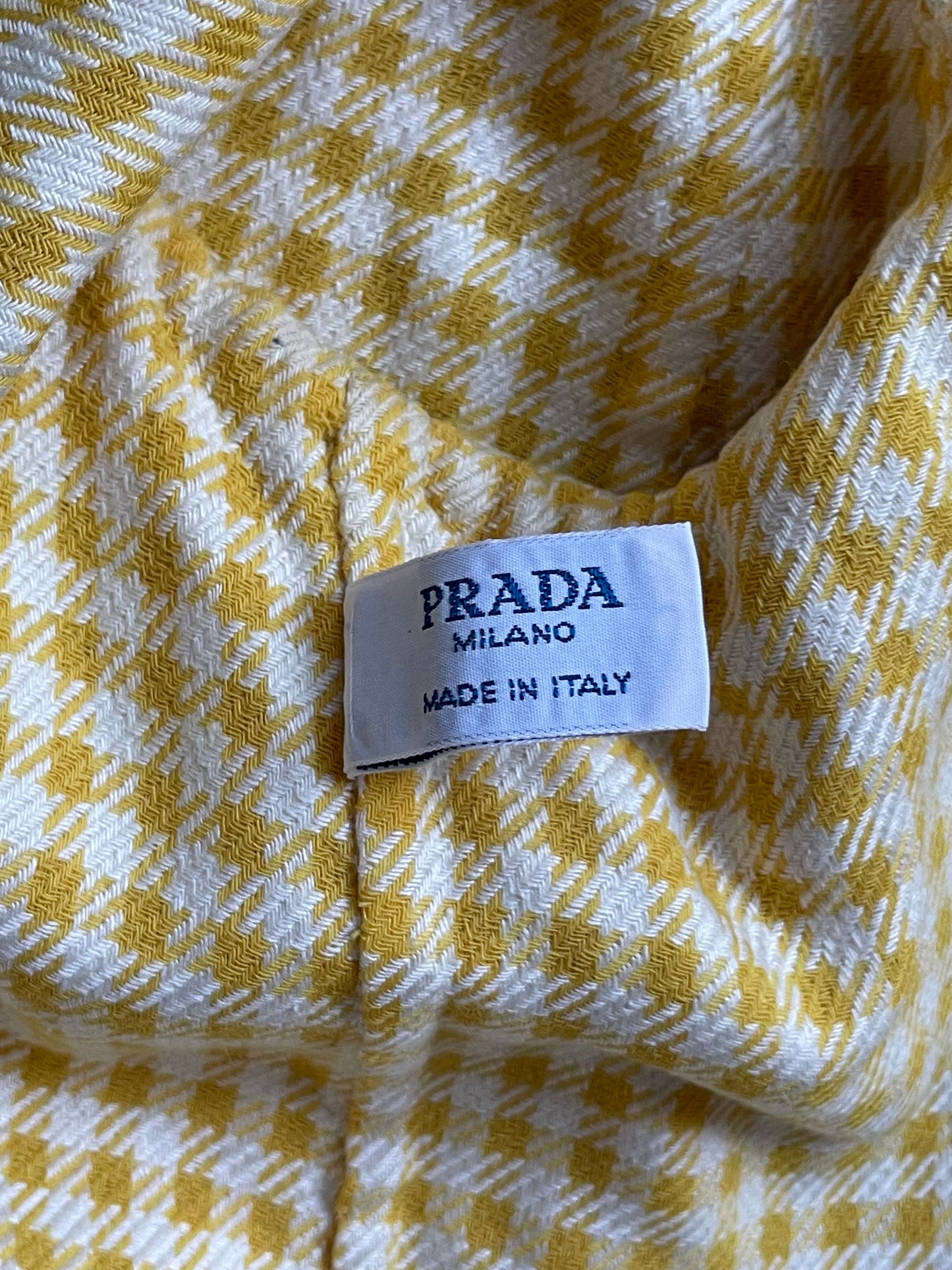 PRADA blazer vintage a quadretti in lana e seta