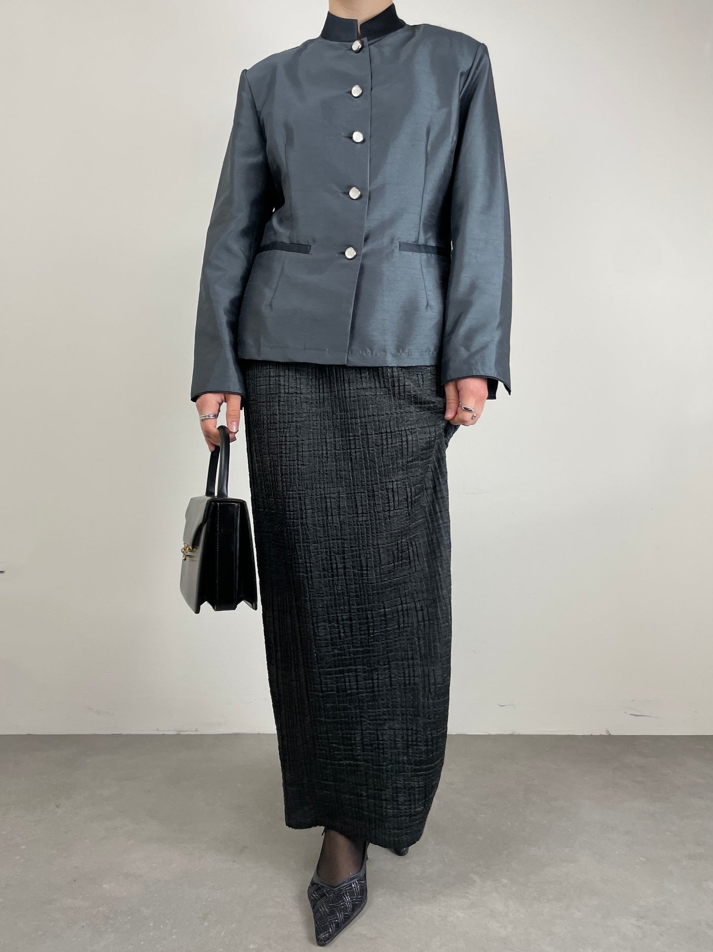 Giacca in shantung di seta