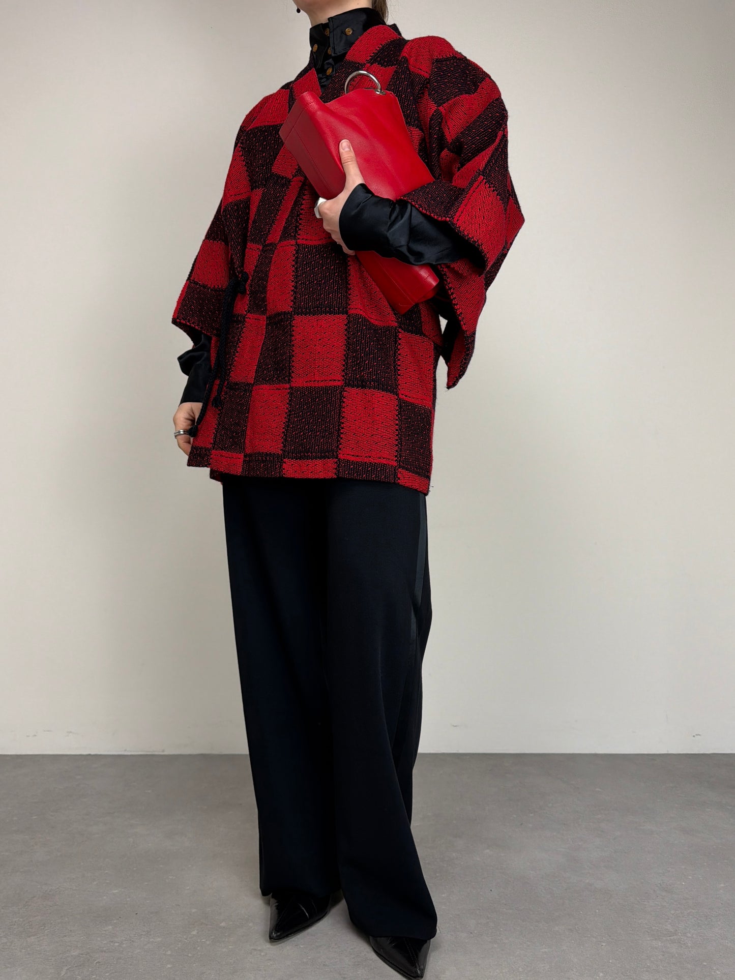 Haori giapponese in maglia di lana