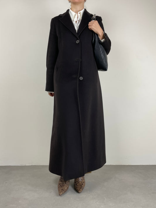 Cappotto Cinzia Rocca in babyalpaca testa di moro