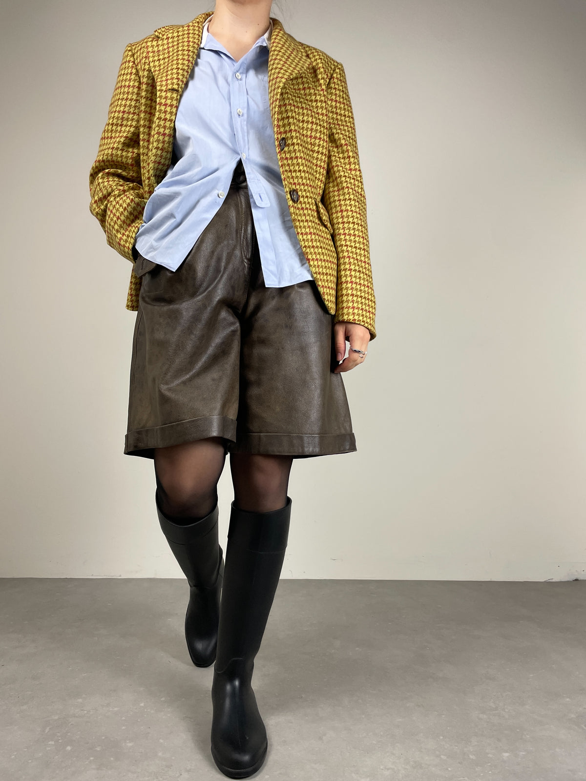 Blazer JIL SANDER in lana e cashmere pied de poule