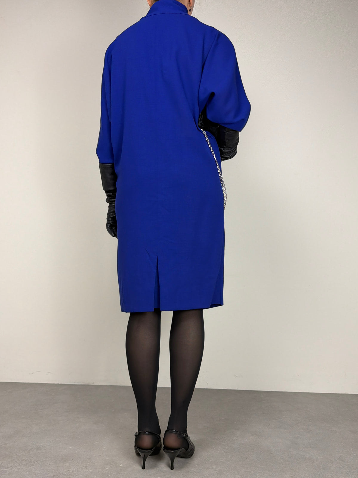 Abito vintage di Max Mara linea Pianoforte in lana blu