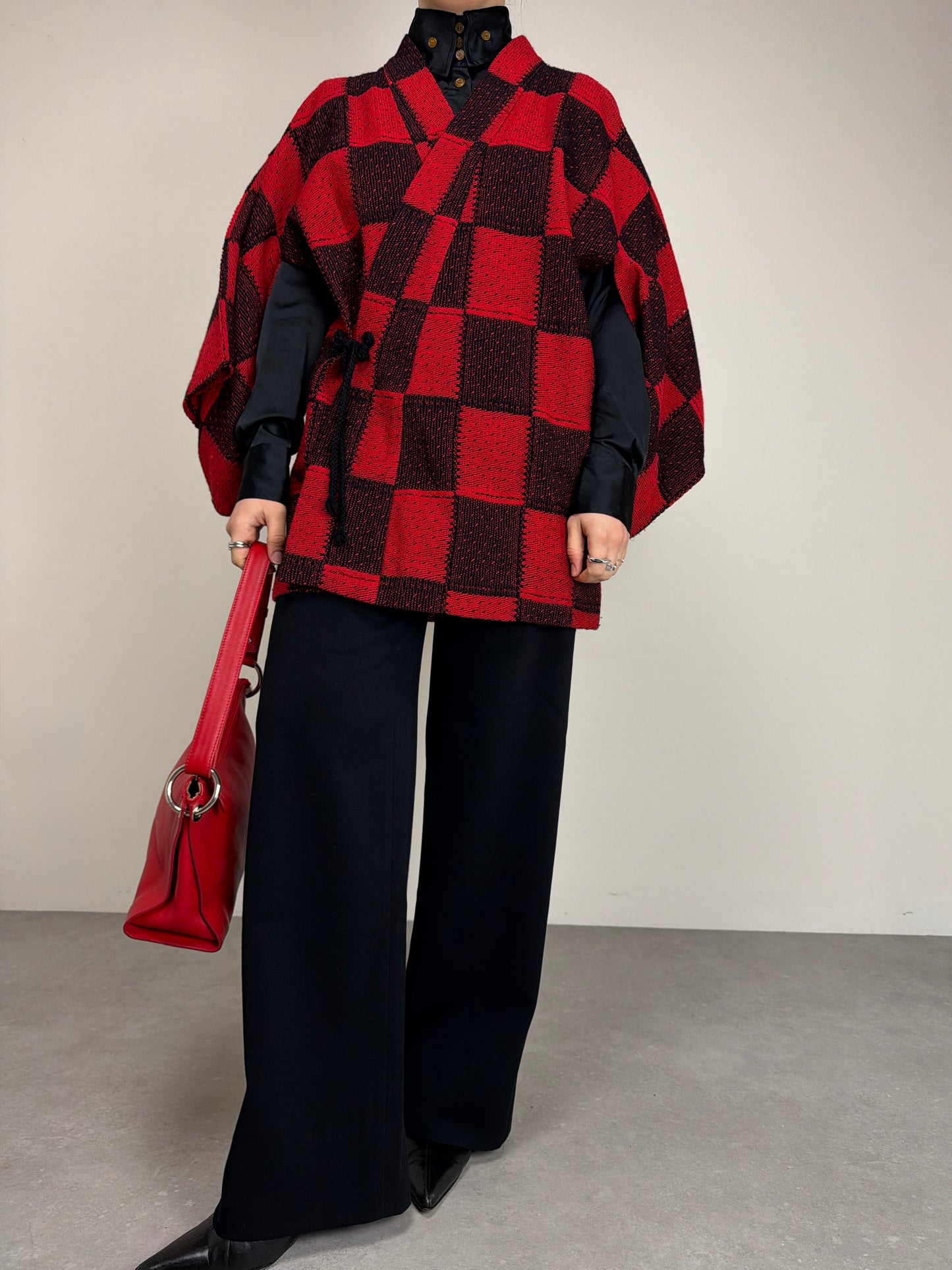 Haori giapponese in maglia di lana