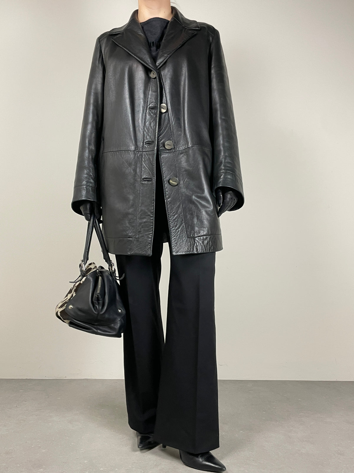 Giacca in morbida nappa nera made in Italy
