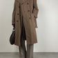 Trench vintage con gilet in finta pelliccia rimovibile