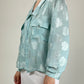 Blusa vintage in seta jacquard