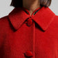 Cappotto rosso in 100% alpaca