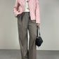 Giacca in vera pelle rosa