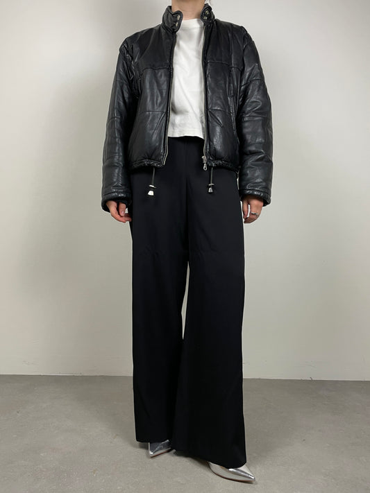 Piumino vintage in vera pelle