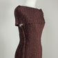 Top vintage marrone effetto crinkle