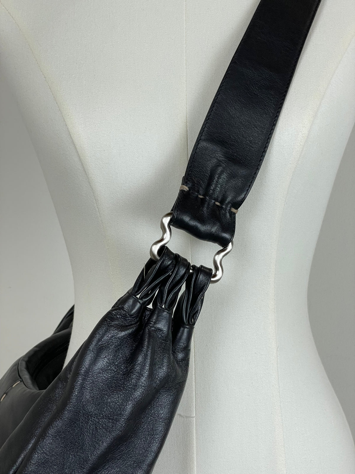 Hobo bag in vera pelle made in Italy
