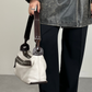 Borsa in vera pelle bicolore