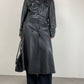 Trench vintage in vera pelle