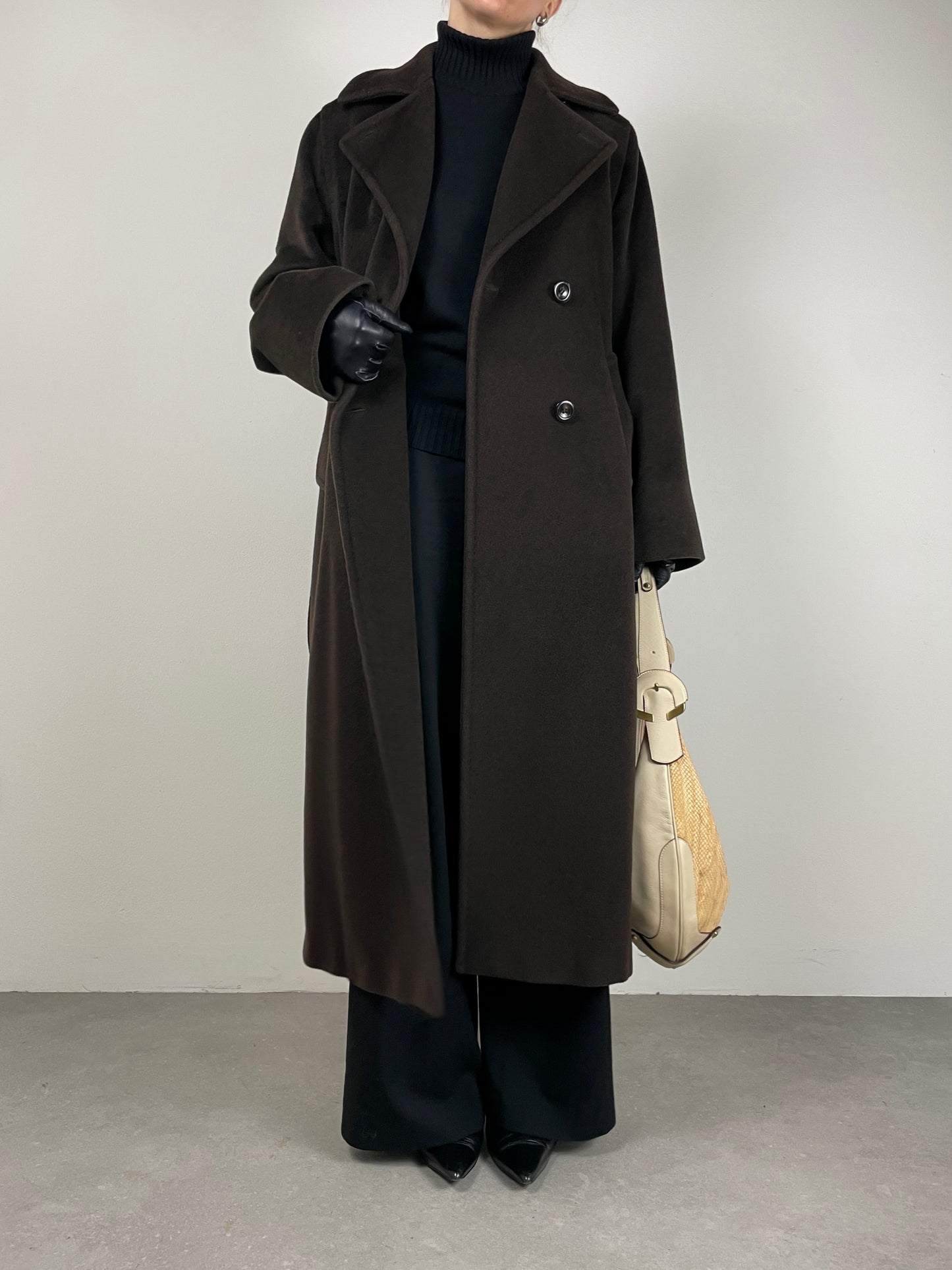 Max Mara cappotto in pura lana vergine marrone