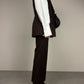 Completo vintage con gilet e pantalone in lana gessata