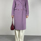 Cappotto in beaver di lana, cashmere e angora color glicine