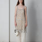 Slip dress in pizzo con sottoveste in seta