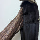 Trench vintage new old stock marrone, con l’interno staccabile in vera pelliccia lapin