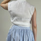 Top MAX MARA incrociato in puro lino