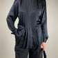 Blusa vintage in pura seta nera