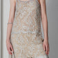 Slip dress in pizzo con sottoveste in seta
