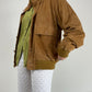 Giacca vintage in vera pelle scamosciata