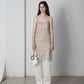Slip dress in pizzo con sottoveste in seta