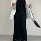 Abito vintage in pizzo nero
