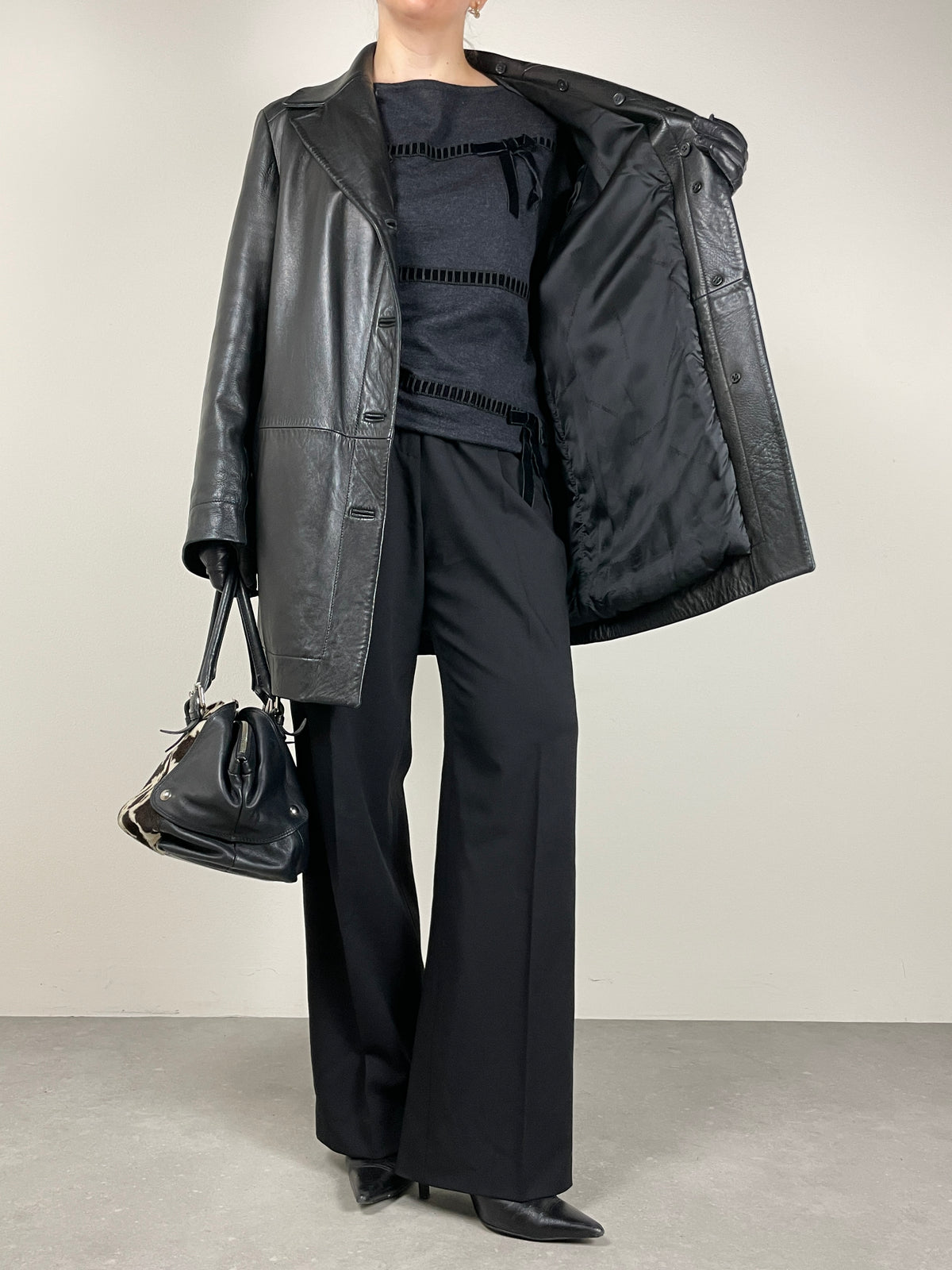 Giacca in morbida nappa nera made in Italy