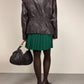 Giacca vintage in vera pelle marrone