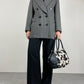 Borsa in vera pelle con il davanti in cavallino cow print