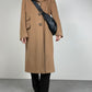 Cappotto in pura lana color cammello Made in Italy