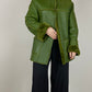 Olive green shearling jacket