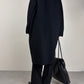 JIL Sander cappotto in drap di angora nero