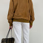 Giacca vintage in vera pelle scamosciata